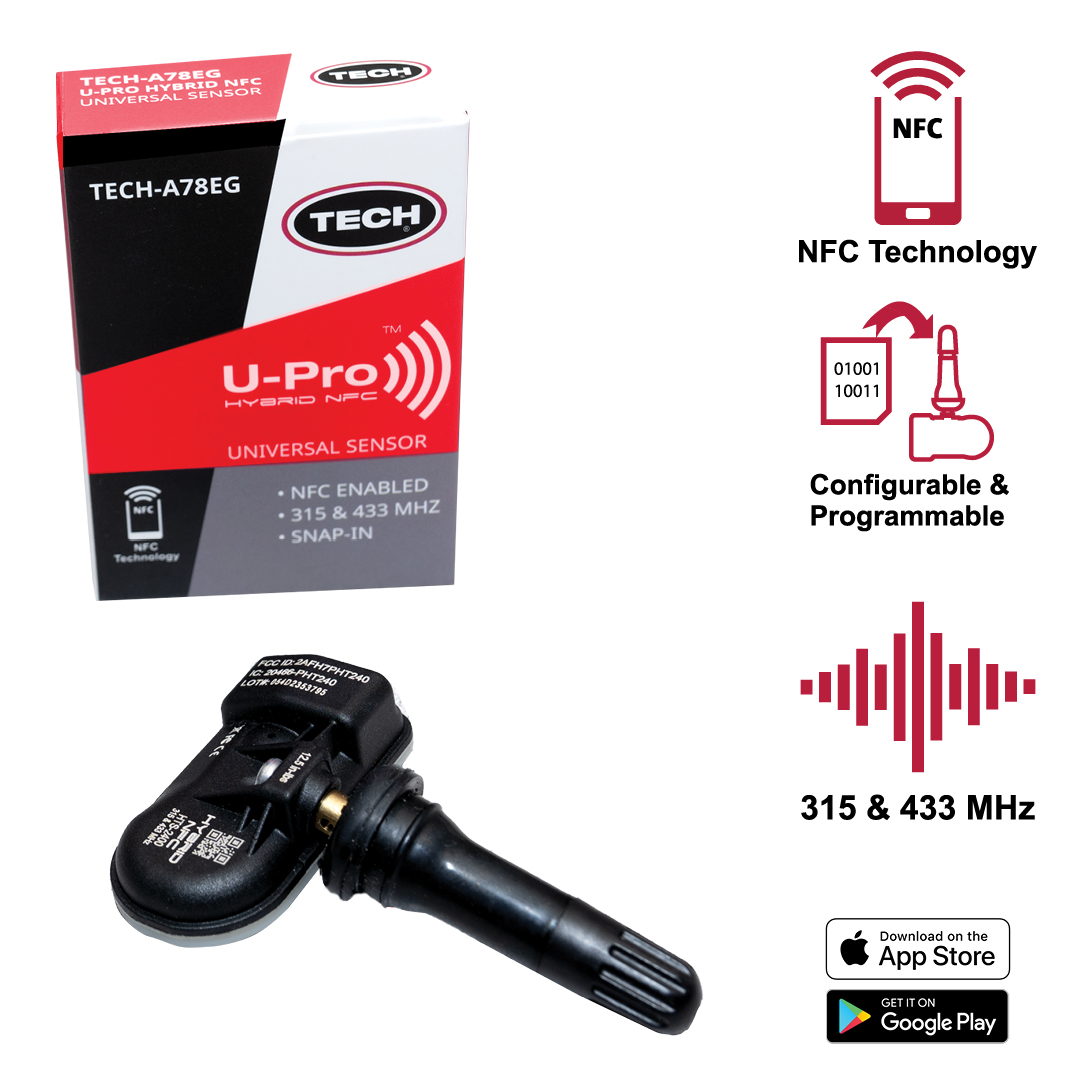 TECH U-Pro Hybrid NFC TPMS sensor — stocked by Superior Auto Equipment