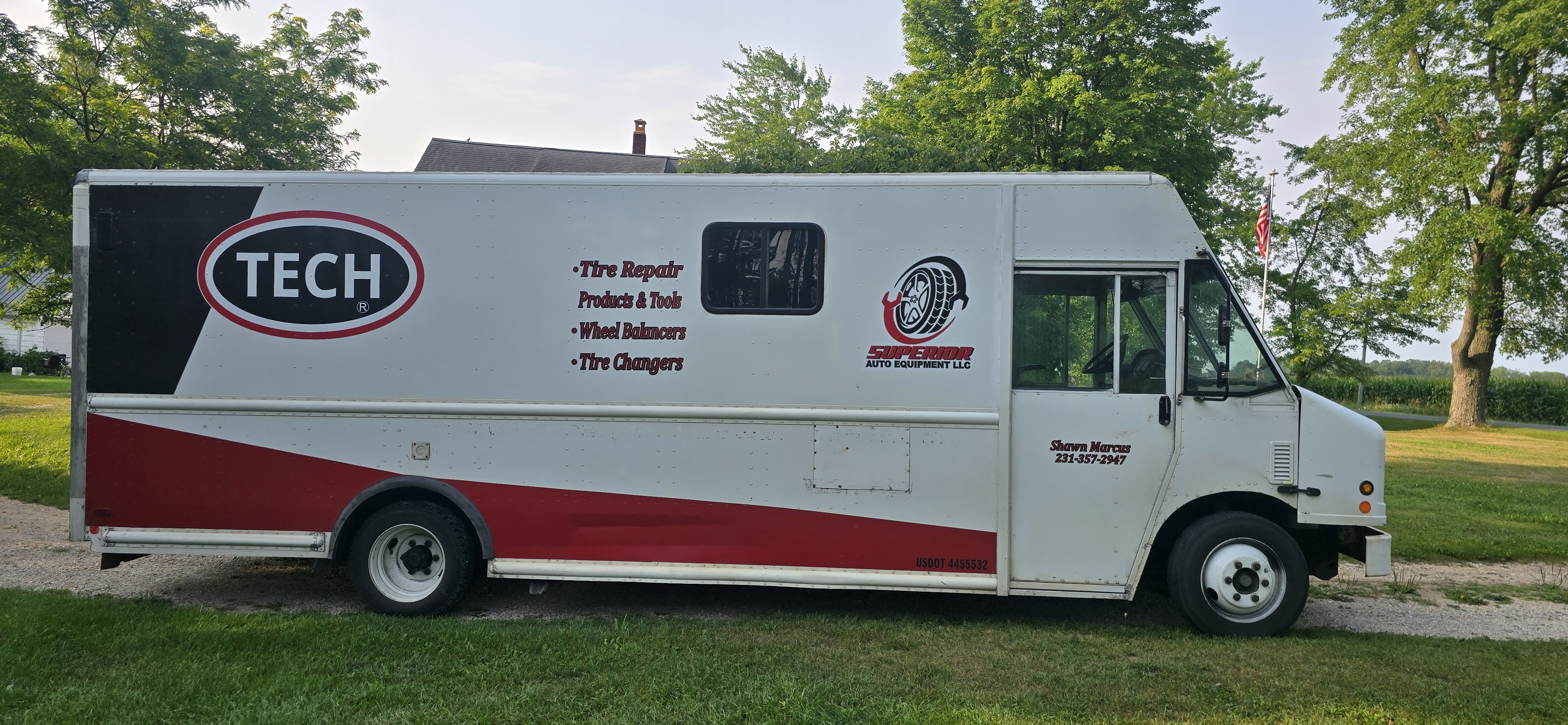 Superior Auto Equipment LLC delivery van — TECH International authorized distributor