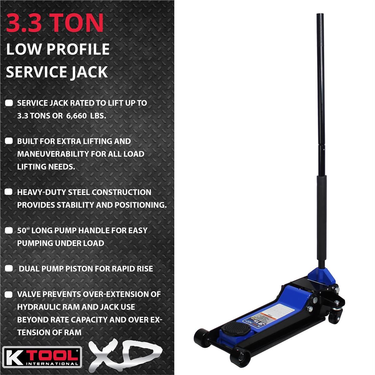 KTI XD63133 3.33 ton low profile service jack